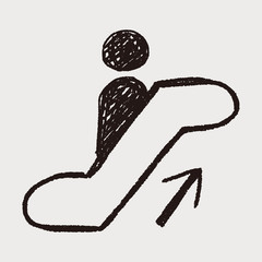 escalator up doodle