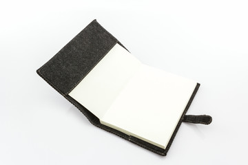 Black fabric case book .