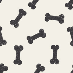 doodle dog food bone seamless pattern background - 85288582