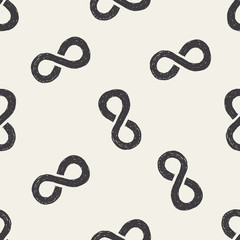 Unlimited doodle seamless pattern background
