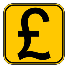 Obraz premium Pound symbol button.