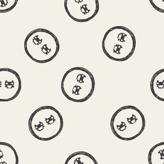 no overtaking doodle seamless pattern background