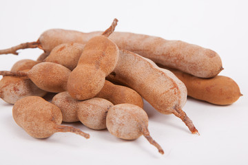 Tamarind  on white paper background