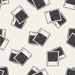 Doodle Photo seamless pattern background