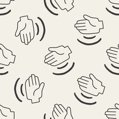 hand doodle seamless pattern background