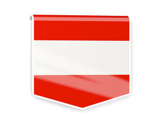 Flag label of austria