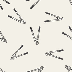 scissor doodle seamless pattern background