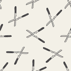 scissor doodle seamless pattern background