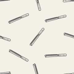 Chisel doodle seamless pattern background