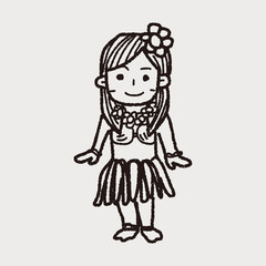 hawaii dancer doodle