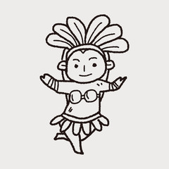 brazil dancer doodle
