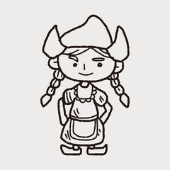Dutch woman doodle