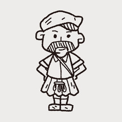 scotland man doodle