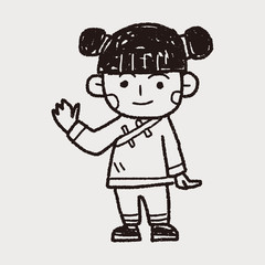 Chinese woman doodle