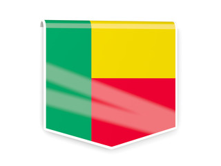 Flag label of benin