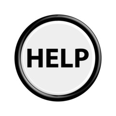 Black help button.