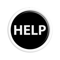Black help button.