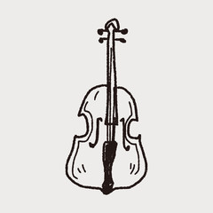 Obraz na płótnie Canvas Cello doodle