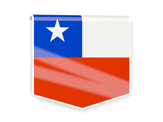 Flag label of chile