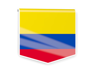 Flag label of colombia