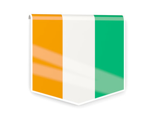 Flag label of cote d Ivoire