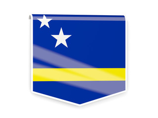 Flag label of curacao