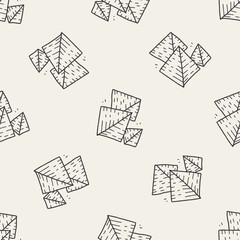 Pyramid doodle seamless pattern background