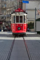 Rolgordijnen The old tram in Taksim © Koraysa