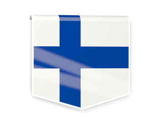 Obraz premium Flag label of finland