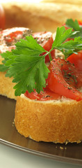 Photo of italian bruschetta