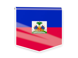 Obraz premium Flag label of haiti