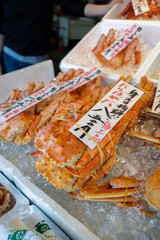 SAPPORO,JAPAN - 27 APRIL 2015: . view of Asaichi market in Hakod
