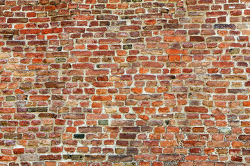 orange old brick wall