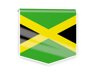 Flag label of jamaica