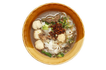 pork noodles in soup thai style