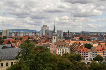 Blick ueber die Stadt Erfurt