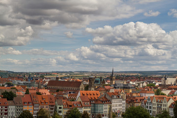 Blick ueber die Stadt Erfurt