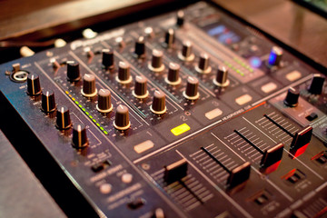 Mixing Console at the night club