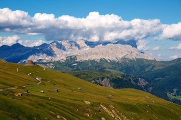 Fototapeta na wymiar View from Marmolada mountain, Alps, Italy