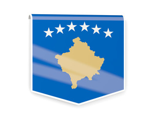 Flag label of kosovo