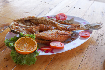 Snapper topped with sauce