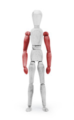 Wood figure mannequin with flag bodypaint - Peru