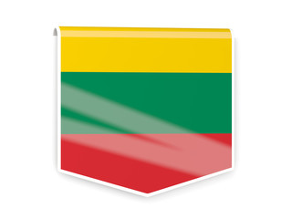 Flag label of lithuania