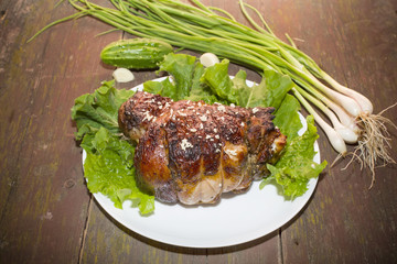 roasted leg of Turkey
