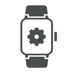 Icono smartwatch configuracion gris