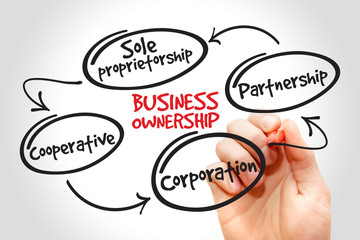 Business ownership mind map concept - obrazy, fototapety, plakaty