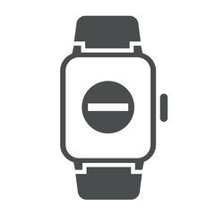 Icono smartwatch stop gris