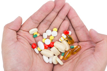 Assorted pills on hand