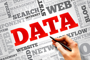 DATA word cloud, business concept