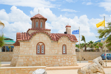 Small typical little church in greece, Analipsi, Crete © vimax001